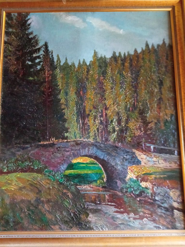 Einsamer Bergsee Brücke